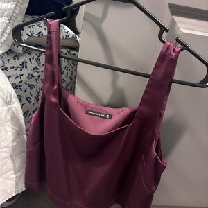 Abercrombie & Fitch satin crop top